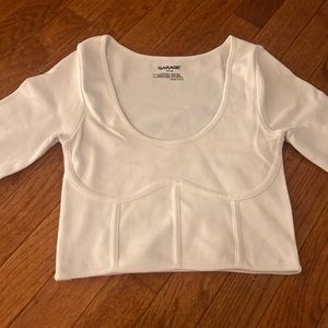Garage Long Sleeve Crop Top